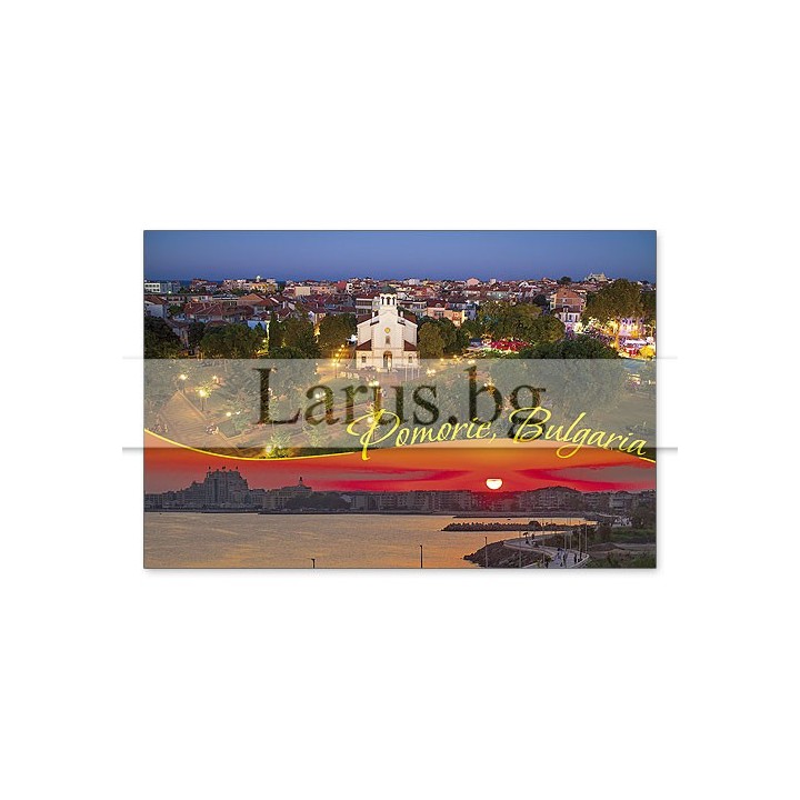 Магнитен сувенир Поморие- „Плочка“ 12-mhPO-0007