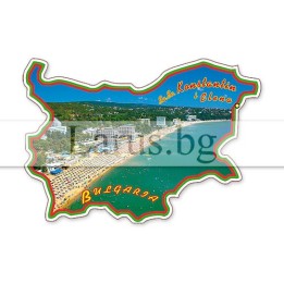 Магнитен сувенир Св. Св. Константин и Елена - Карта на България