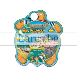Магнитен сувенир Слънчев бряг - костенурка | Сувенири от морето