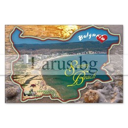 Магнитен сувенир Слънчев Бряг- „Плочка“ 12-mhSB-0039