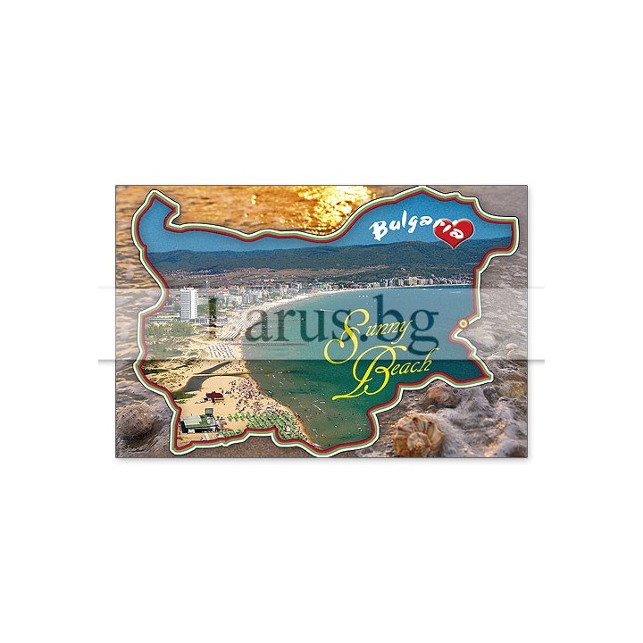 Магнитен сувенир Слънчев Бряг- „Плочка“ 12-mhSB-0039
