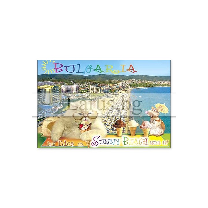 Магнитен сувенир Слънчев Бряг- „Плочка“ 12-mhSB-0041