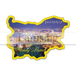 Магнитен сувенир Слънчев бряг - Карта на България