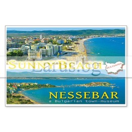 Магнитен сувенир Слънчев Бряг- „Плочка“ 12-mhSB-0046