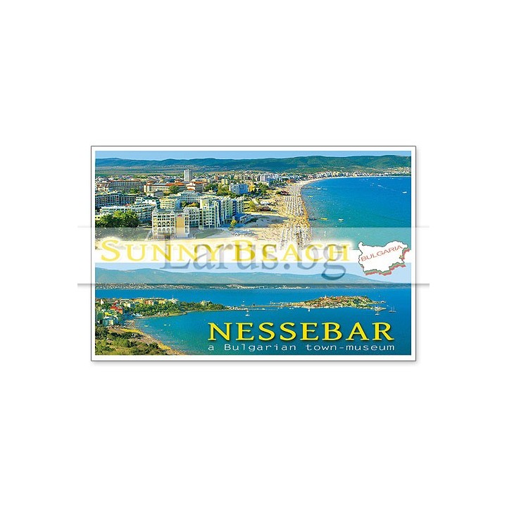 Магнитен сувенир Слънчев Бряг- „Плочка“ 12-mhSB-0046