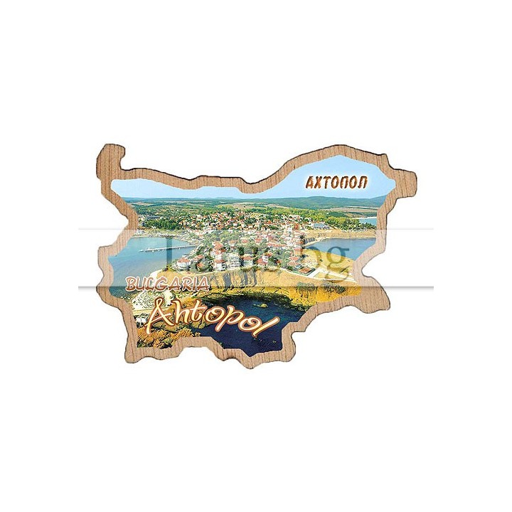 Магнитен сувенир Ахтопол - Карта на България | Сувенири