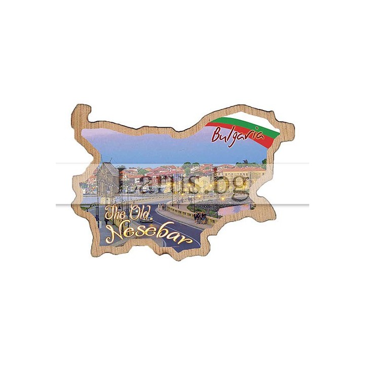 Магнитен сувенир Несебър - Карта на България