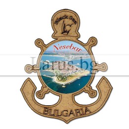 Магнитен сувенир Несебър - котва и кормило | Сувенири от България