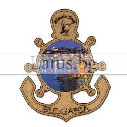 Магнитен сувенир Несебър - котва от МДФ