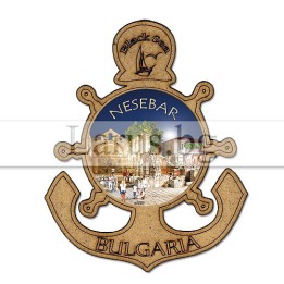 Магнитен сувенир Несебър - Котва и рул | 12-mdNE-0031