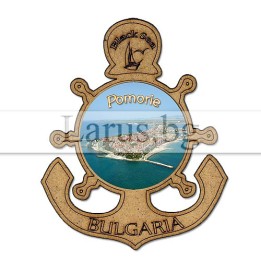 Магнитен сувенир Поморие - котва и рул | 12-mdPO-0016