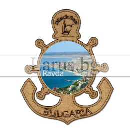 Магнитен сувенир Равда - МДФ сувенир с котва