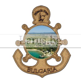 Магнитен сувенир Равда - Котва и корабен рул | 12-mdRA-0011