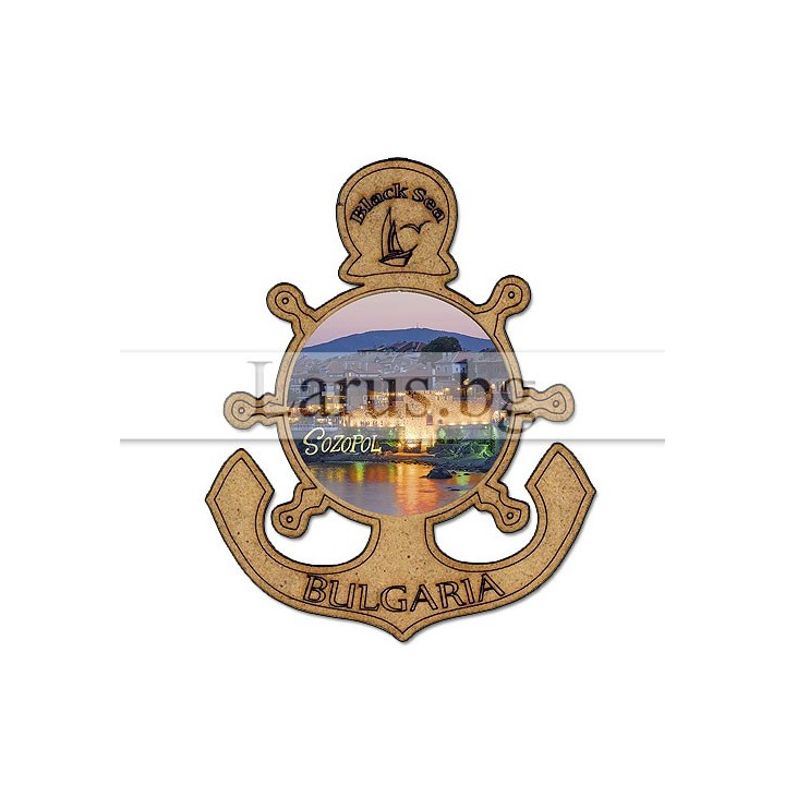 Магнитен сувенир Созопол - Котва и Рул | 12-mdSZ-0017