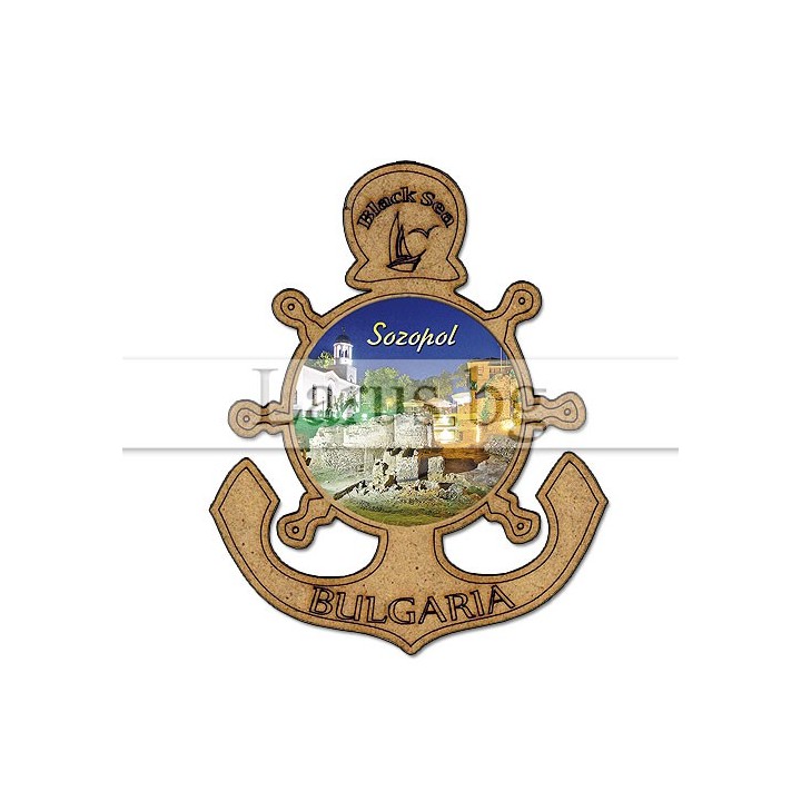 Магнитен сувенир Созопол - Котва и рул | 12-mdSZ-0019