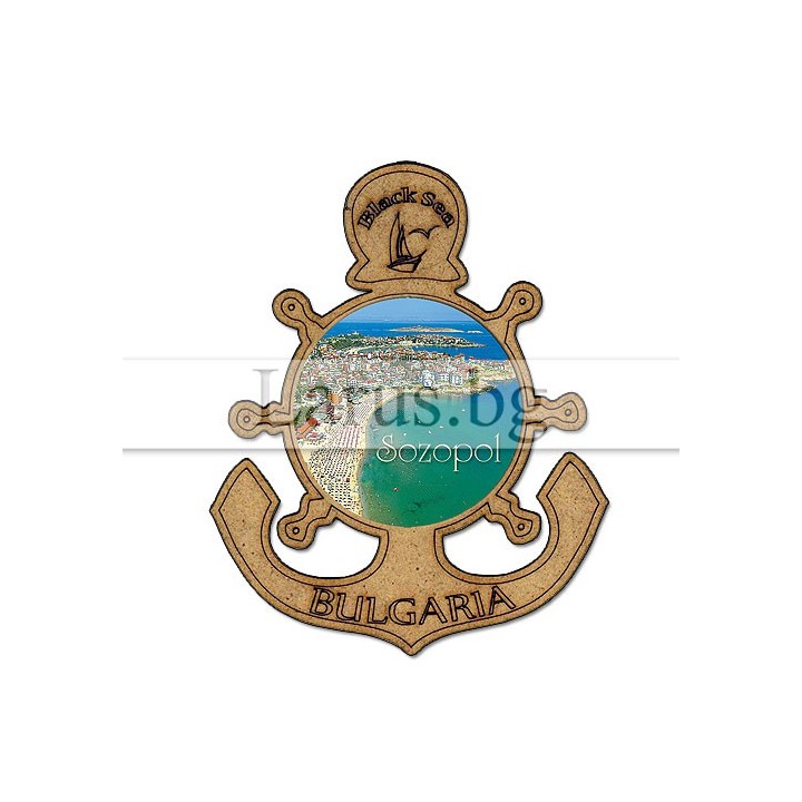 Магнитен сувенир Созопол - Котва и рул | 12-mdSZ-0020