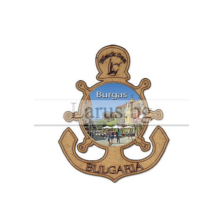 Магнитен сувенир Бургас MDF 12-mdBS-0026