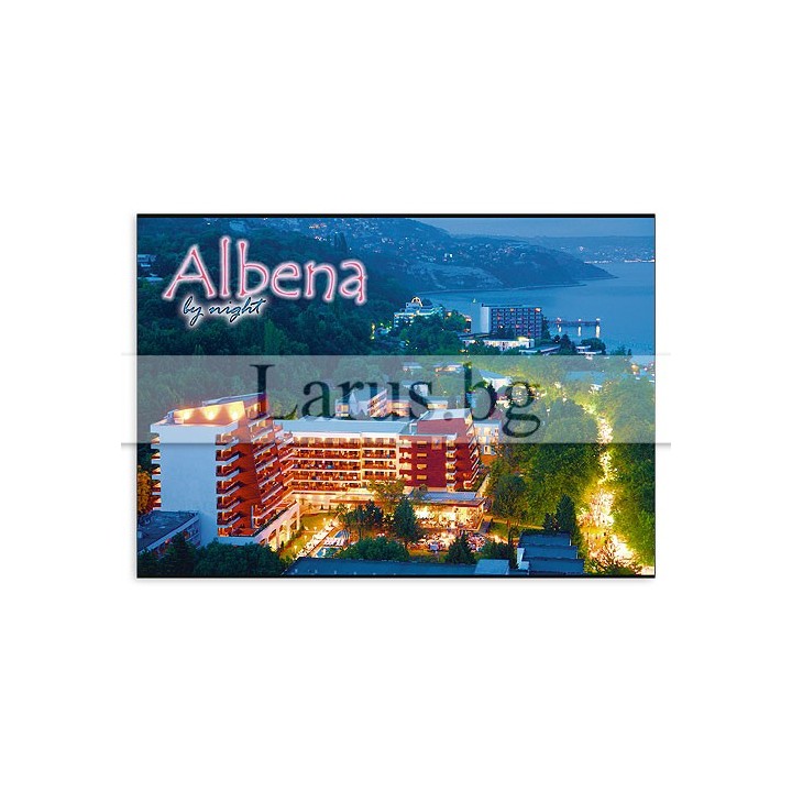 Пощенска картичка Албена нощен изглед 1-AL-0041