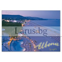 Пощенска картичка Албена – нощен изглед | 1-AL-0048