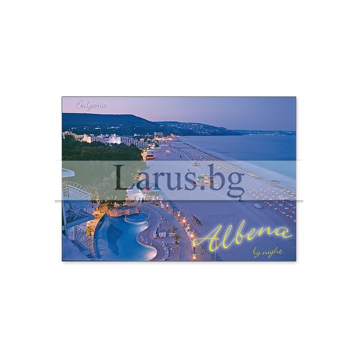 Пощенска картичка Албена – нощен изглед | 1-AL-0048