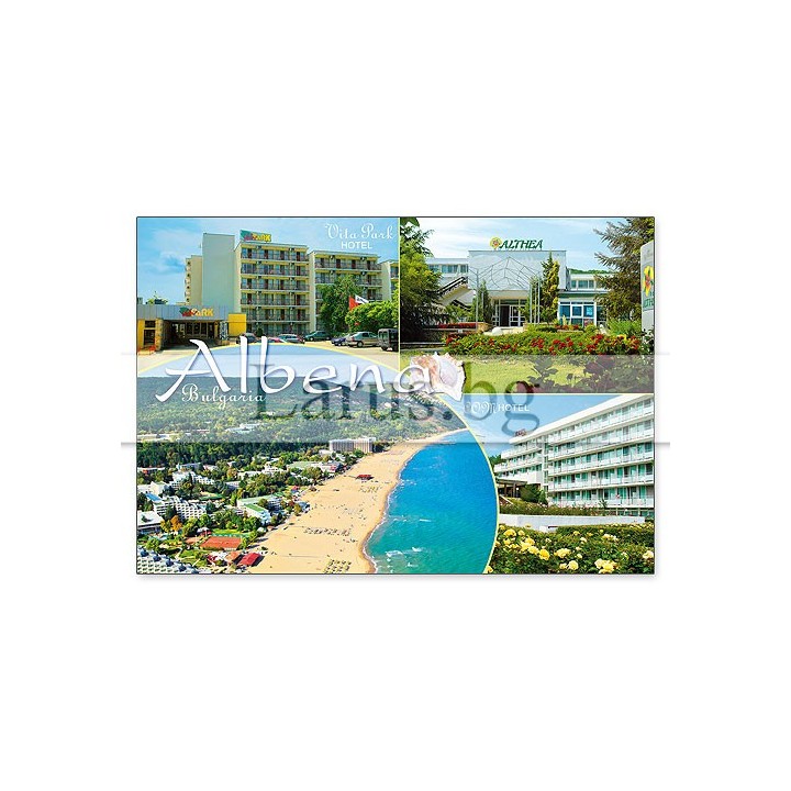 Пощенска картичка Албена - Летни изгледи от България