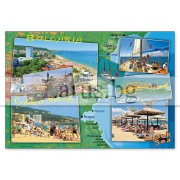 Пощенска картичка Златни Пясъци 1-GS-0291