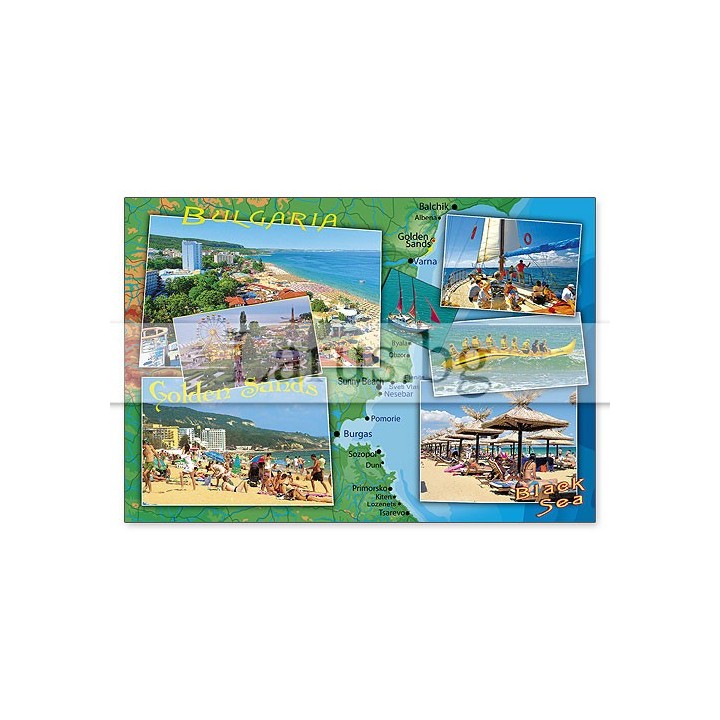 Пощенска картичка Златни Пясъци 1-GS-0291