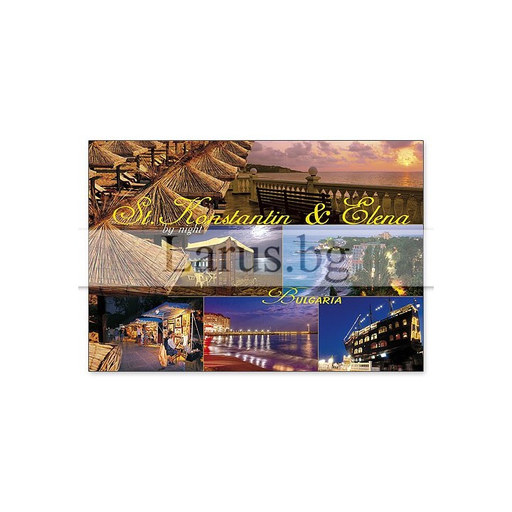 Пощенска картичка Св. Св. Константин и Елена – нощен изглед (KE 0061)