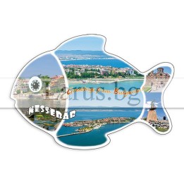 Пощенска картичка Несебър - форма на риба