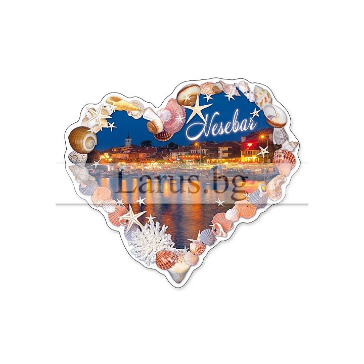 Пощенска картичка Несебър - Сърце от миди | NE-0230