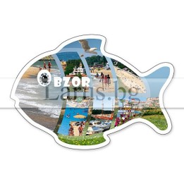Пощенска картичка Обзор - сувенир с форма на риба