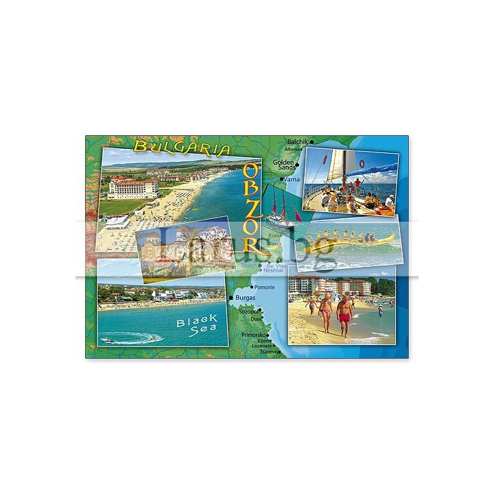 Пощенска картичка Обзор - Летен спомен от Черноморието