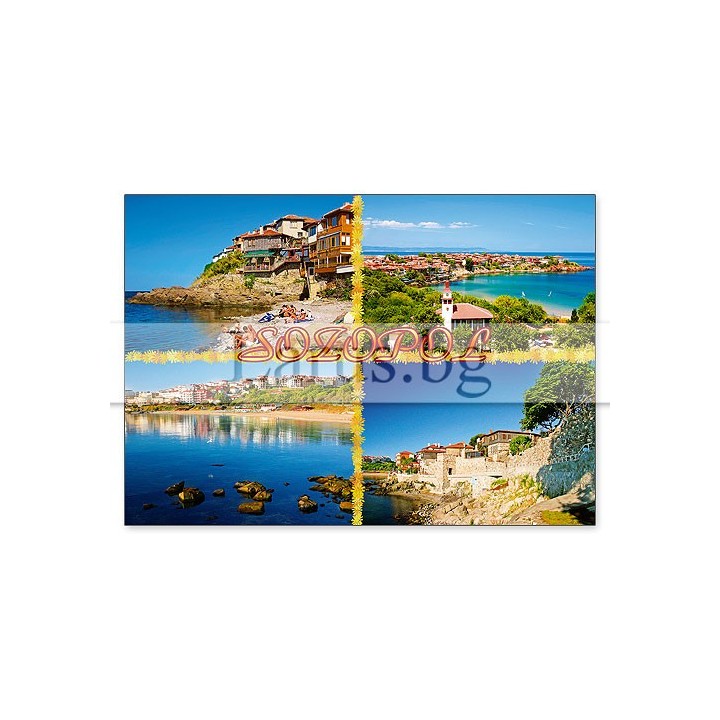 Пощенска картичка Созопол - изгледи от морето 1-SZ-0087