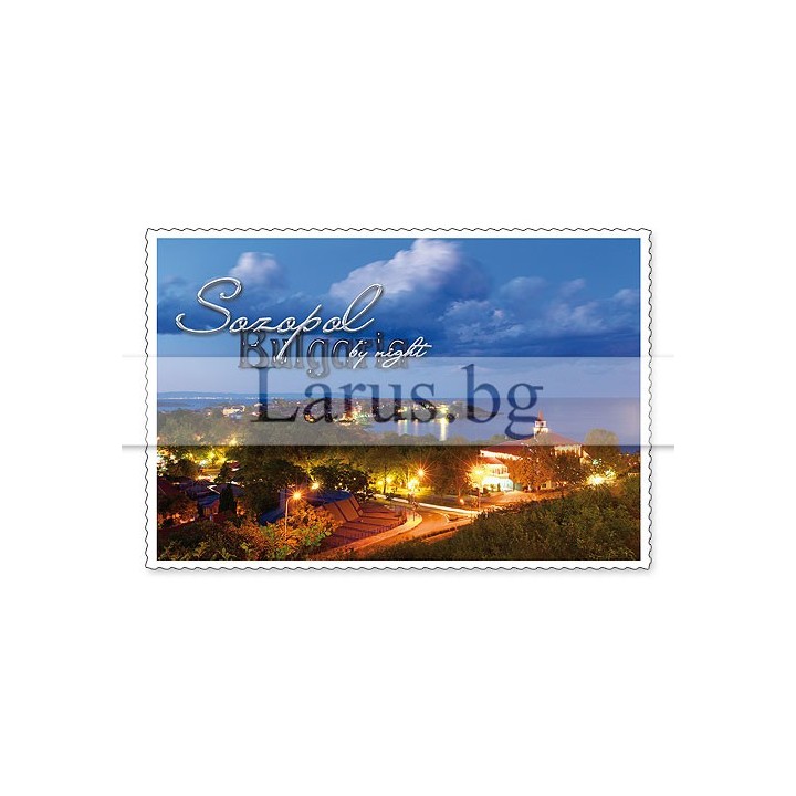 Пощенска картичка Созопол нощем | 1-SZ-0113