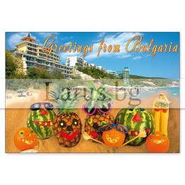 Пощенска картичка Св. Влас - Greetings from Bulgaria