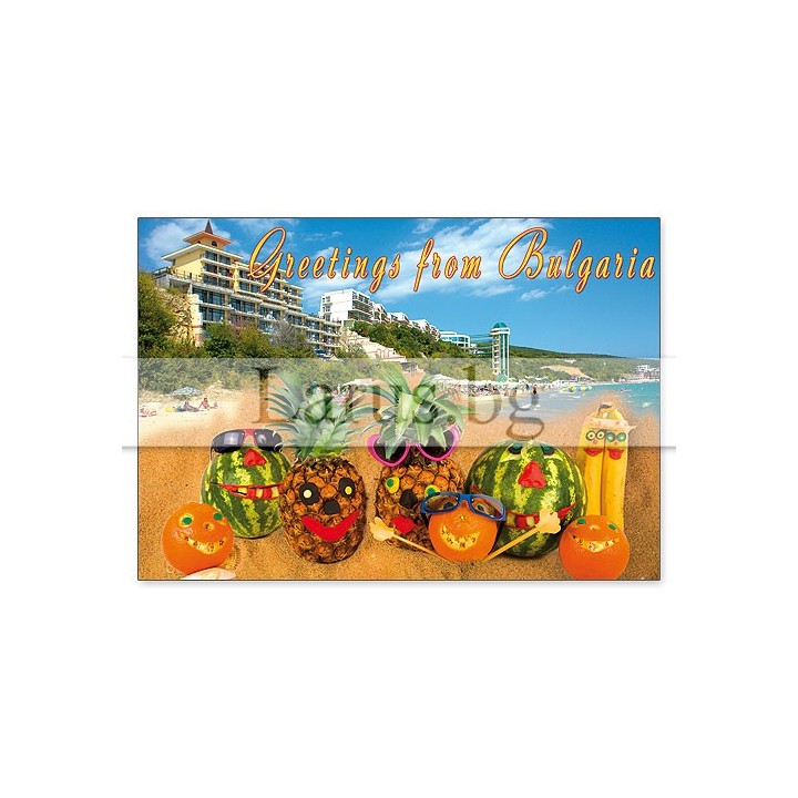 Пощенска картичка Св. Влас - Greetings from Bulgaria