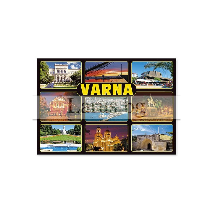 Пощенска картичка Варна - Изгледи от морската столица