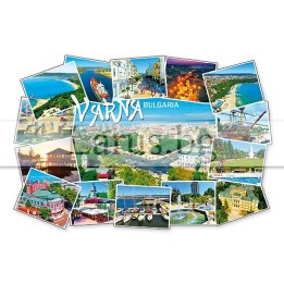 Пощенска картичка Варна - Колаж от забележителности