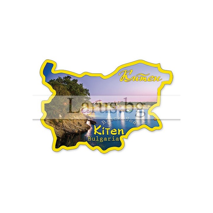 Магнитен сувенир Китен - Карта на България