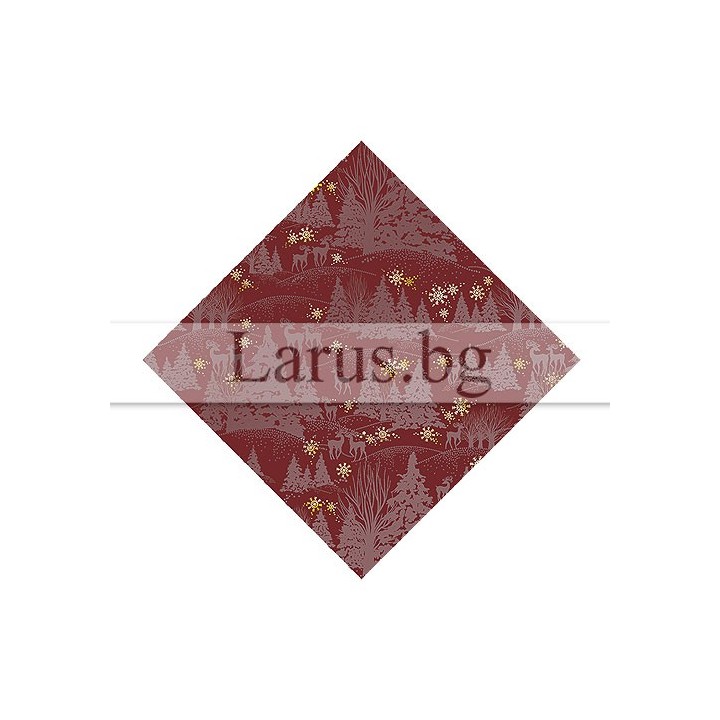 Коледна опаковъчна хартия с еленчета - 14-PG-0065