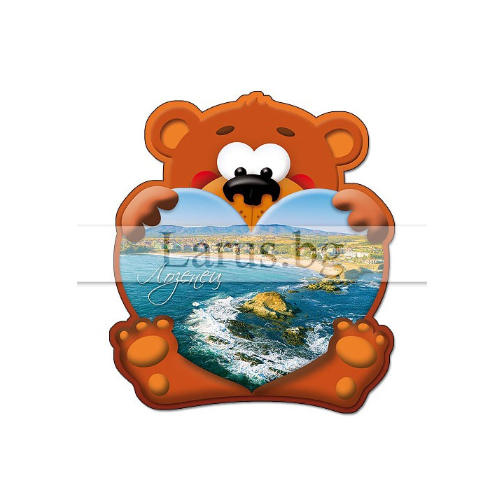 Магнитен сувенир Лозенец - Мече с изглед