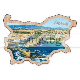 Магнитен сувенир Лозенец - Карта на България | 12-mdLO-0014