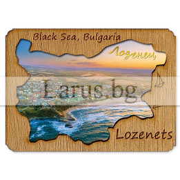 Магнитен сувенир Лозенец с дървен елемент 12-mdLO-0016