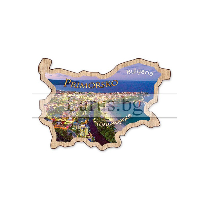 Магнитен сувенир Приморско фотокарта 12-mdPR-0019