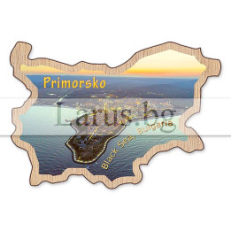 Магнитен сувенир Приморско фотокарта 12-mdPR-0020