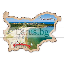 Магнитен сувенир Синеморец - Карта на България