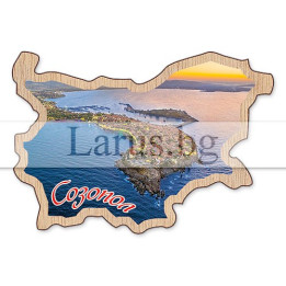 Магнитен сувенир Созопол - Карта на България