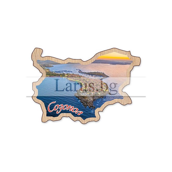 Магнитен сувенир Созопол - Карта на България