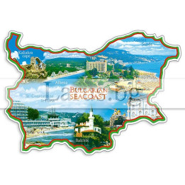 Пощенска картичка Българско Черноморие - Карта на България