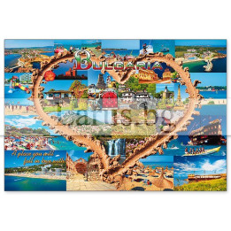 Пощенска картичка България - Колаж със забележителности